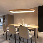 Veon Contemporary Oval Wooden Pendant Light