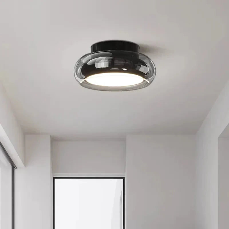Modern Ceiling Light Fixture with Glass Shade