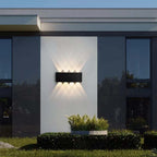 Tronix Modern Rectangular Wall Sconce Black/White. Corridor