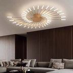 Wesley Flush-Mount Ceiling Light Fireworks, Black/Gold