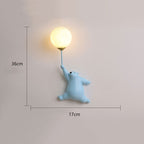 Bear Balloon Wall Sconce Modern Animal Bear Balloon. White/Blue/Pink. Living Room