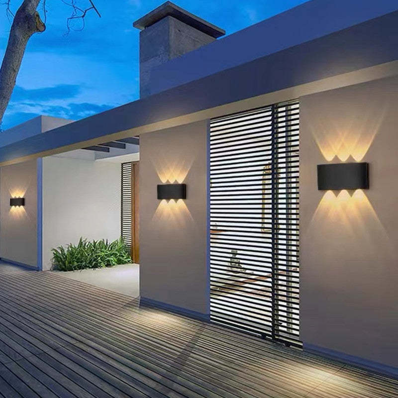 Tronix Modern Rectangular Wall Sconce Black/White. Corridor