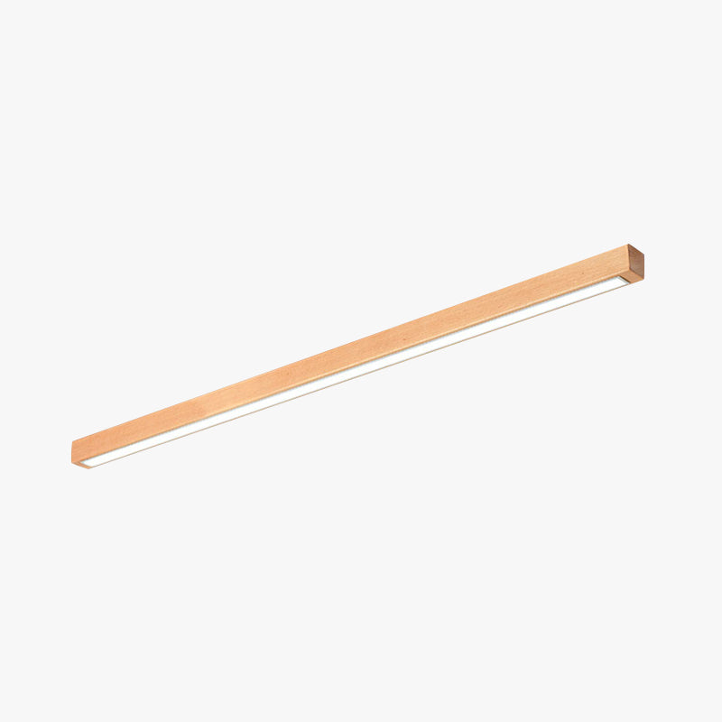 Arisha Linear Slim Ceiling Light, Wood
