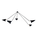Solara Three-Arm Black Sculptural Ceiling Light