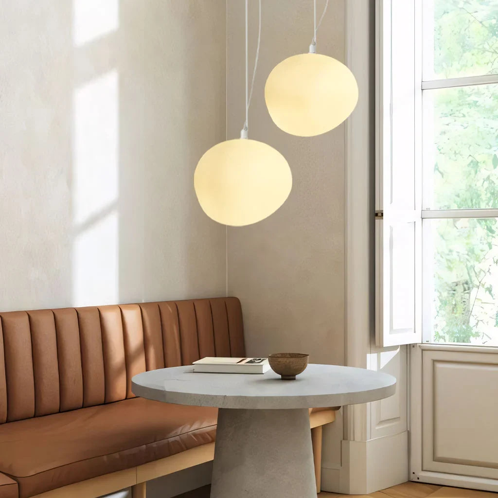 Boden White Pebble Pendant Light