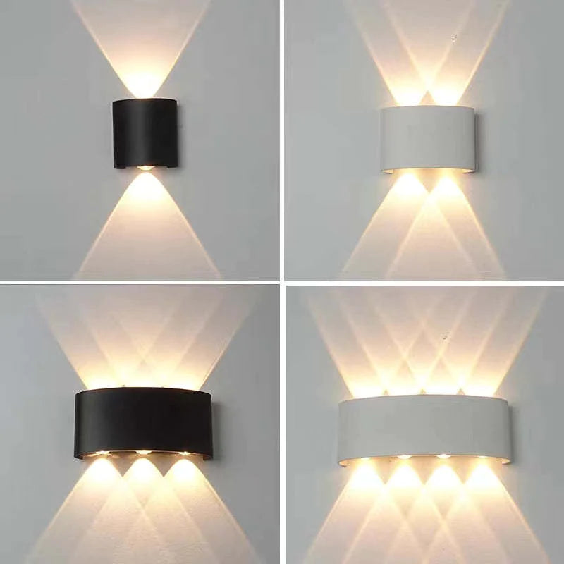 Ray Modern Outdoor Wall Light Rectangle LED White Metal Terrace