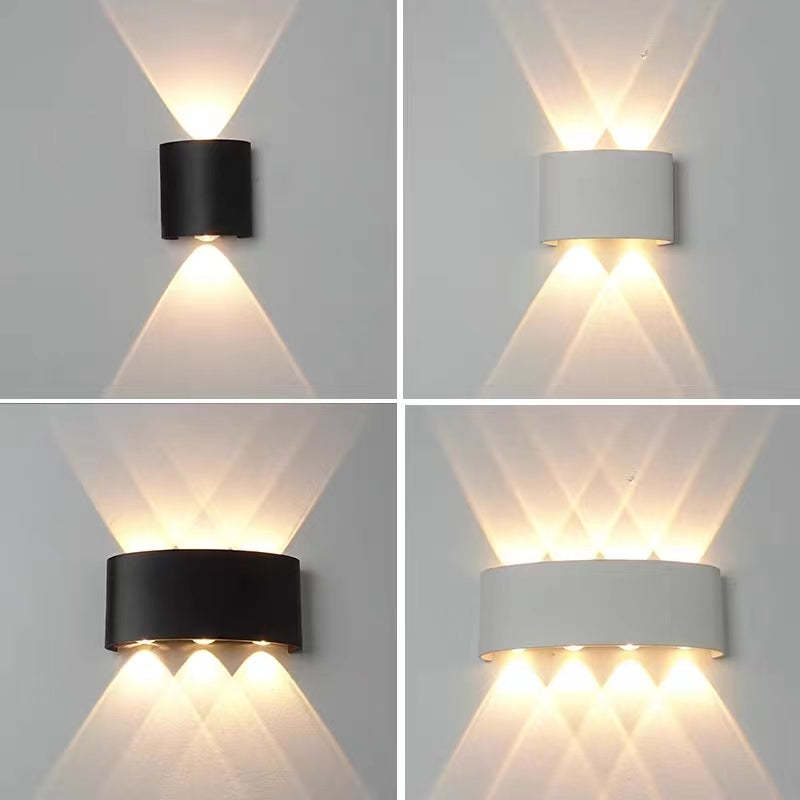 Tronix Modern Rectangular Wall Sconce Black/White. Corridor