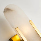 Modern Marble Wall Sconce with Gold Details – Luxury Lighting