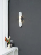 Modern Marble Wall Sconce with Gold Details – Luxury Lighting