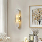 Modern Marble Wall Sconce with Gold Details – Luxury Lighting