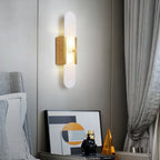 Modern Marble Wall Sconce with Gold Details – Luxury Lighting