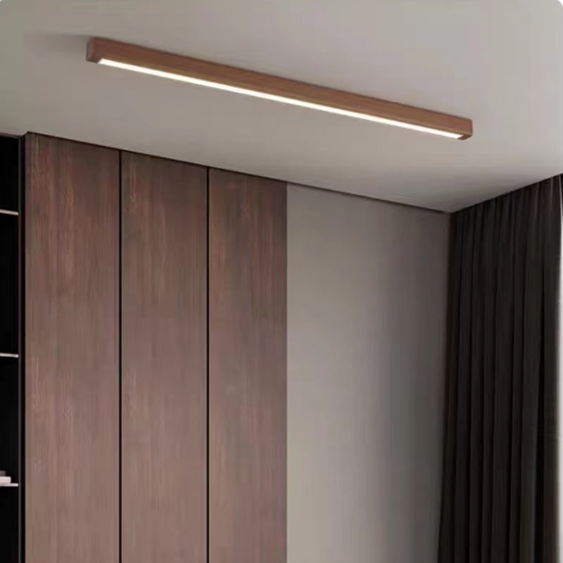 Arisha Modern Linear LED Ceiling Light Wood Bedroom/Living Room