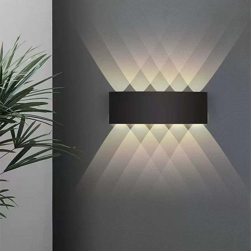 Tronix Modern Rectangular Wall Sconce Black/White. Corridor