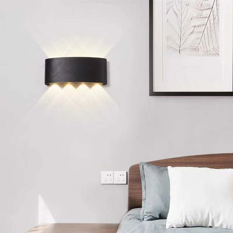 Tronix Modern Rectangular Wall Sconce Black/White. Corridor