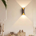 Noxel Simple Wall Sconce Black/White/Gold Courtyard