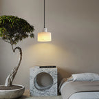 Hanging Lamp with Marble Shade – Minimalist Elegance