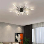 Modern LED Ceiling Chandelier - Minimalist Design Inspired by Sun Rays
