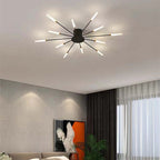 Wesley Flush-Mount Ceiling Light Fireworks, Black/Gold