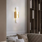 Modern Marble Wall Sconce with Gold Details – Luxury Lighting