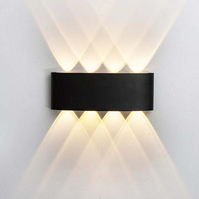 Ray Modern Outdoor Wall Light Rectangle LED White Metal Terrace