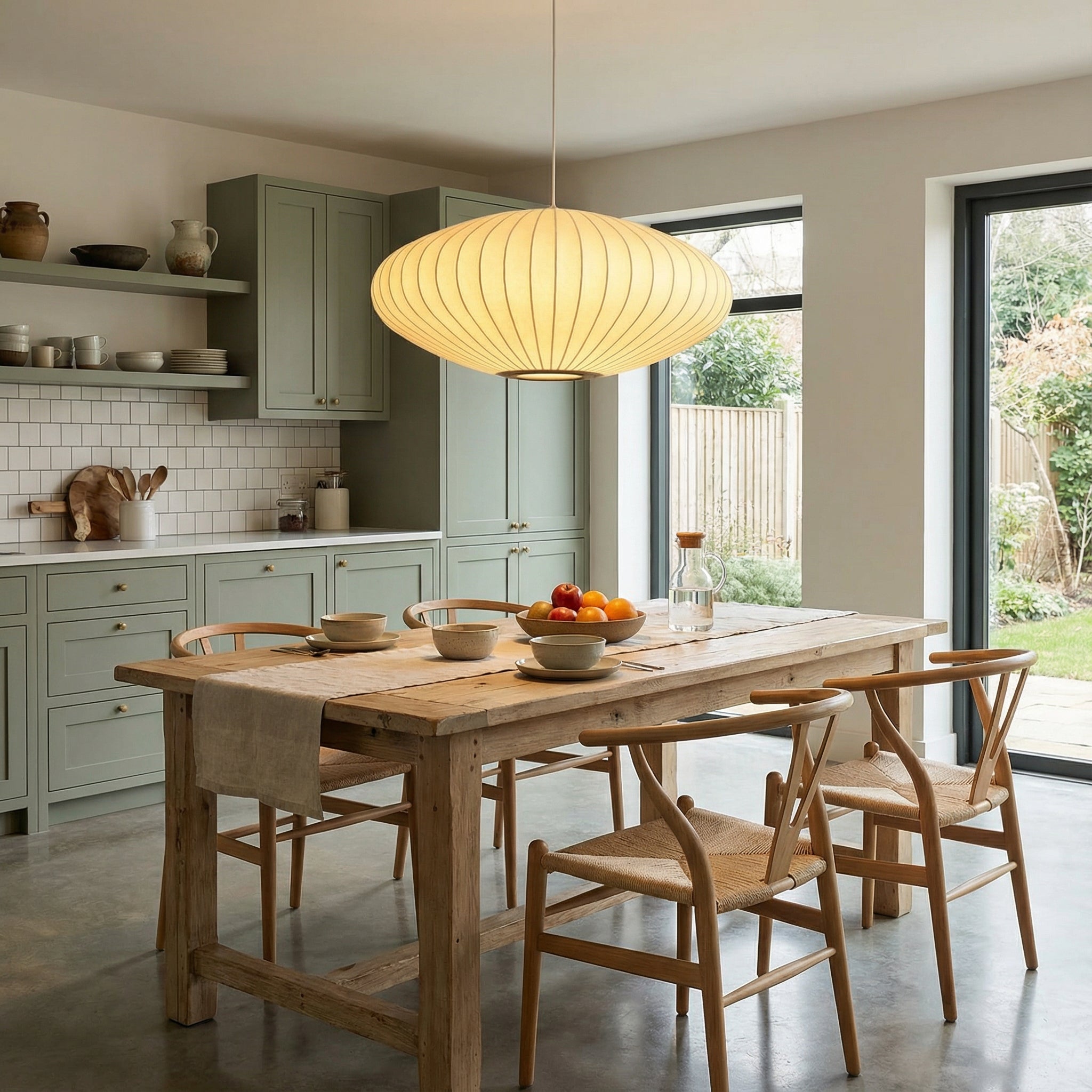 Italian Silk Pendant Light
