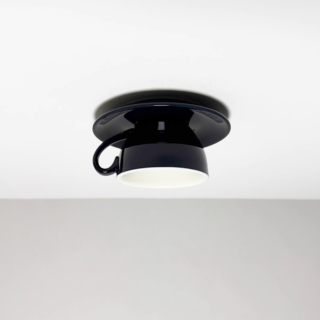 Teyo Modern Ceramic Coffee Cup Ceiling Light Blue/Pink/Yellow