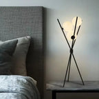 Designer LED Floor Lamp with Moon-Shaped Shades – Table and Floor Lamp on Tripod
