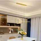 Modern LED Pendant Light – geometric design, ceiling lighting for living room and dining room