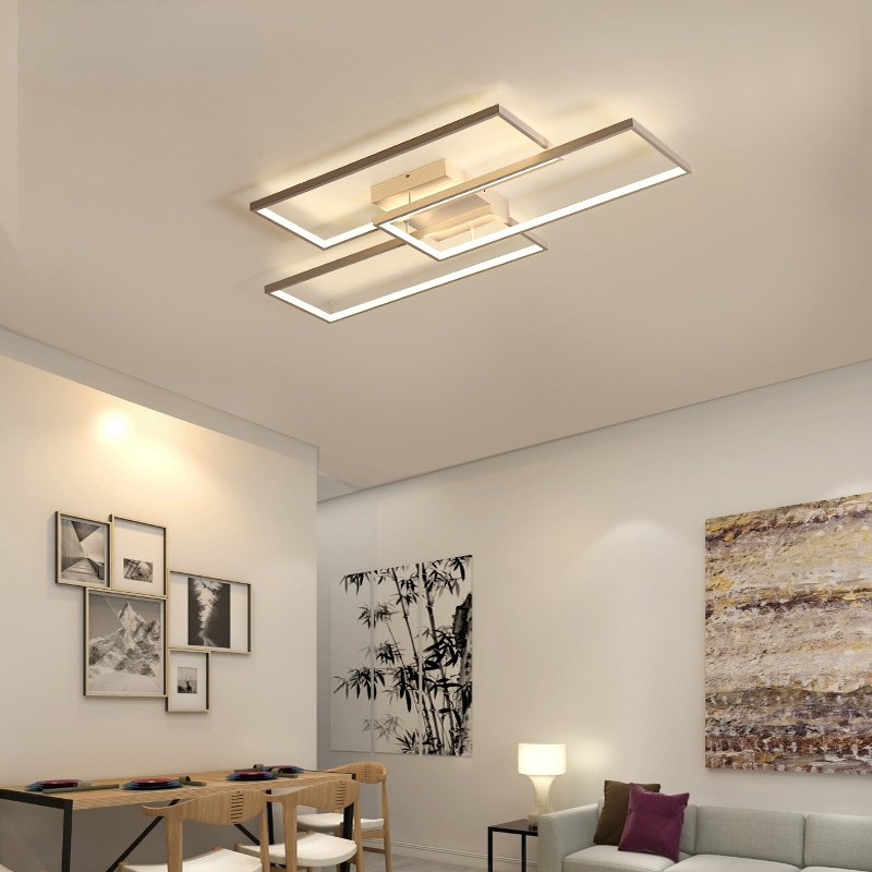 Arisha Rectangular Flush Mount Ceiling Light, 2 Colors