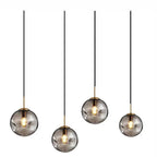 Designer Hanging Lamp with Spherical Glass Shade