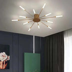 Wesley Ceiling Light Fireworks Artistic Design Black/Gold