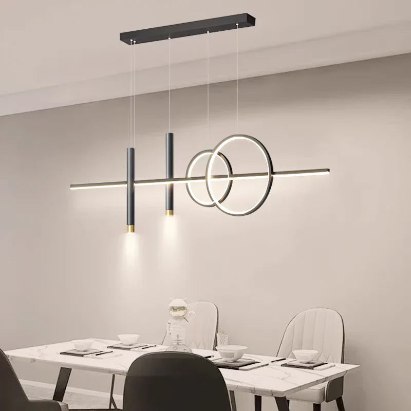 Modern LED Pendant Light – geometric design, ceiling lighting for living room and dining room