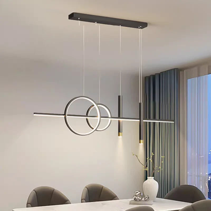 Modern LED Pendant Light – geometric design, ceiling lighting for living room and dining room