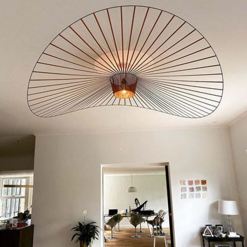 Zenro Modern Wave Suspension. Fabric. Black/Brown/Gold/White. Living Room