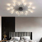 Modern LED Ceiling Chandelier - Minimalist Design Inspired by Sun Rays