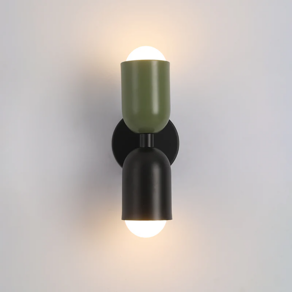 Modern Metal Cylinder LED Wall Sconce 2-Light