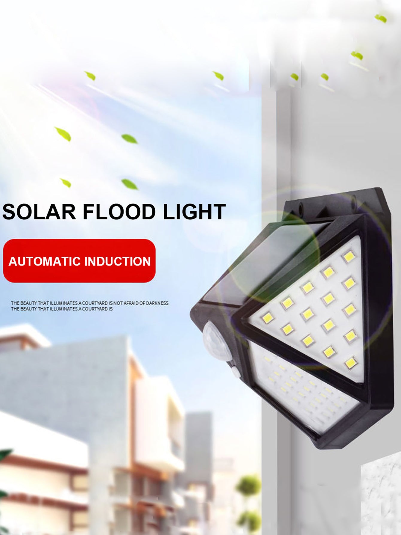 MULTIFUNCTIONAL SOLAR LAMP - WATERPROOF LED GARDEN LIGHT WITH MOTION SENSOR