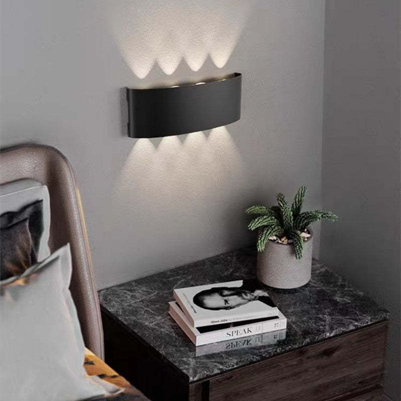 Ray Modern Outdoor Wall Light Rectangle LED White Metal Terrace
