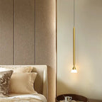 Auri Linear Metal Pendant Light Bedside, Black & Gold