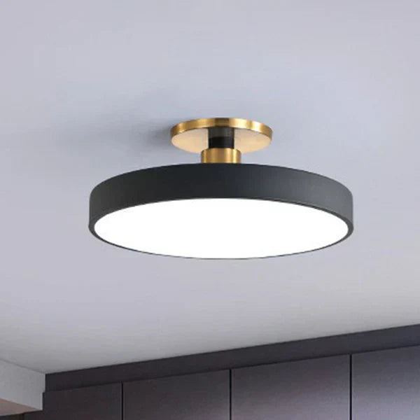 Round LED Ceiling Lamp in Scandinavian Style