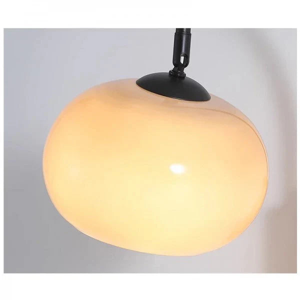 Modern Wall Sconce with Glass Shade and Wooden Base – Bedroom, Living Room, Reading Nook