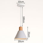 Nordic Wood Cone Pendant Light | 1-Light