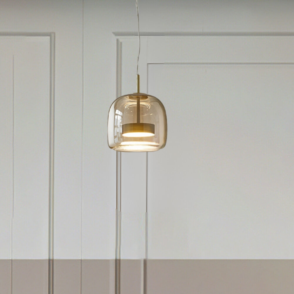 June Morden Glass Pendant Light Clear/Smoky/Amber