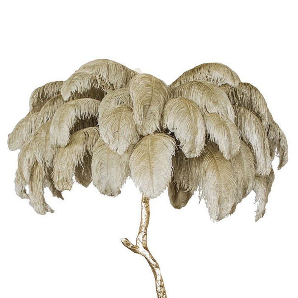 Luxury Feather/Colored Metal Floor Lamp
