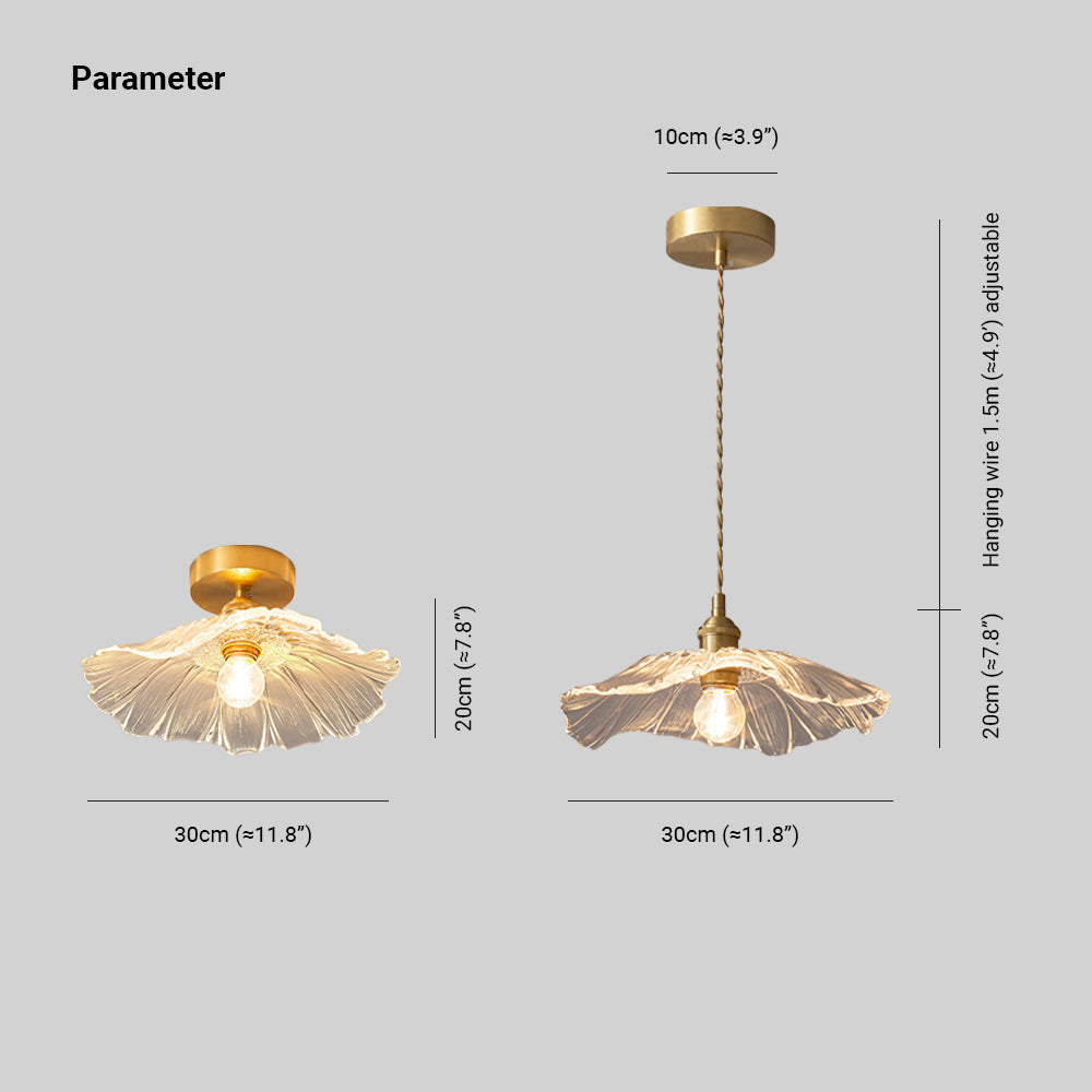Calia Flower Glass Ceiling/Pendant Light