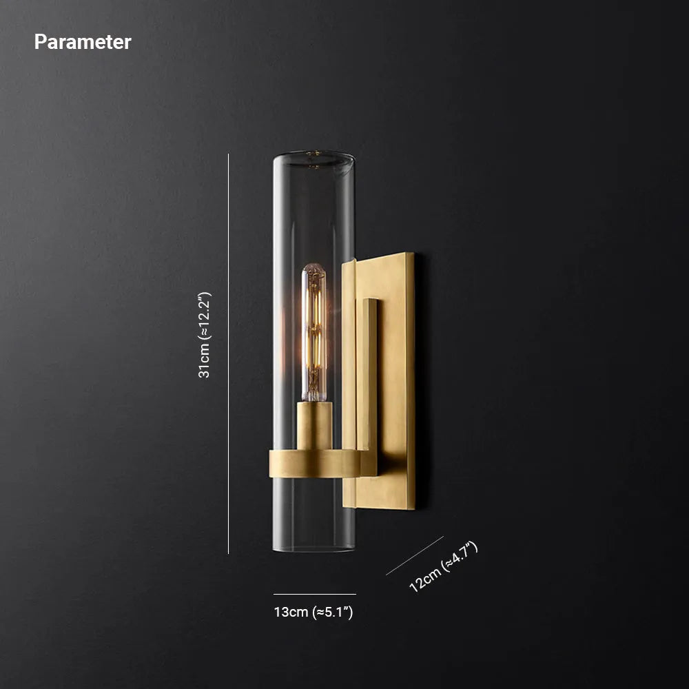 Enya Glass Cylinder Modern Wall Light