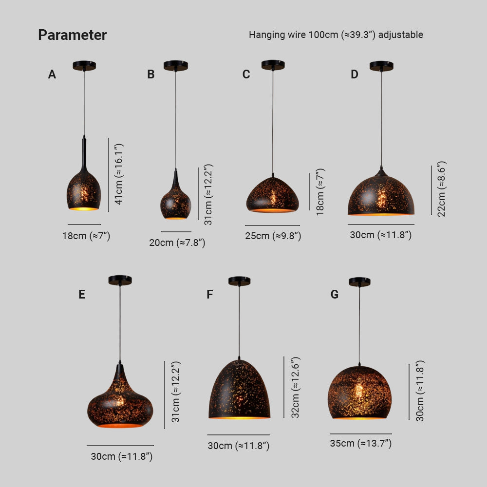 Alessio Geometry Pendant Light, 7 Styles