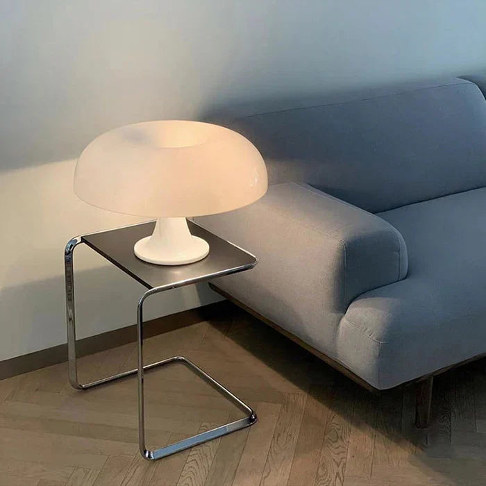 Designer LED Table Lamp in a Modern Mushroom Shape
