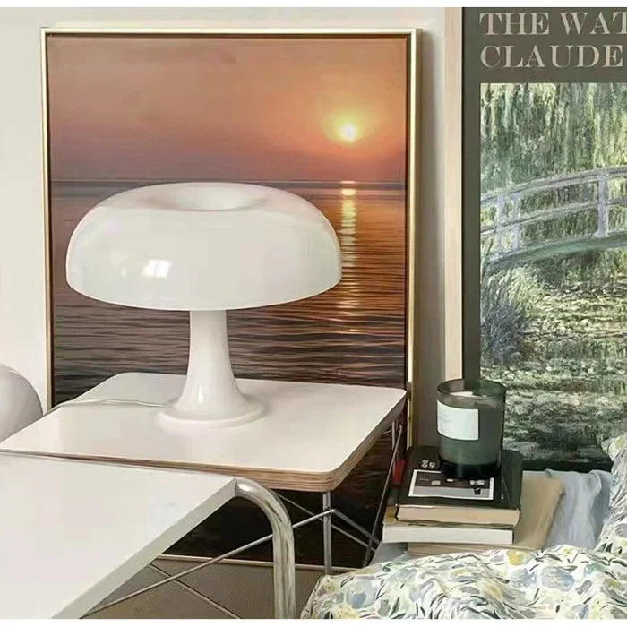 Designer LED Table Lamp in a Modern Mushroom Shape