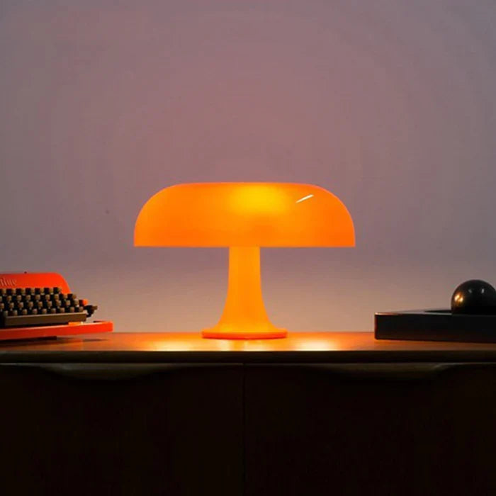 Designer LED Table Lamp in a Modern Mushroom Shape